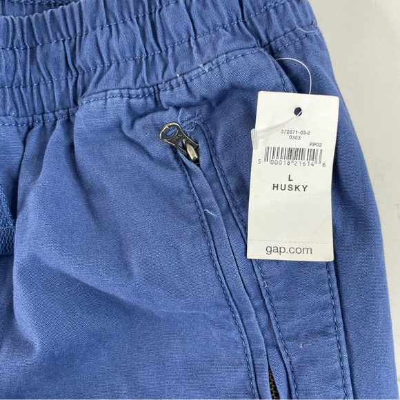 Gap Boys Navy Blue Khaki Joggers Lined Size L Husky NWT - Picture 6 of 7